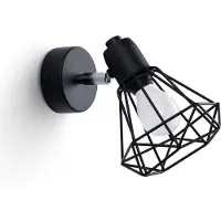 Sollux Applique ARTEMIS 1 noir 1xE14 10W acier 18x15x18cm