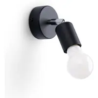 Sollux Applique FORNES 1 noir 1xE27 15W acier 14x8x8cm