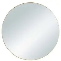 TRIO Miroir déco design en métal or