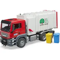BRUDER , camion poubelle à chargement latéral MAN TGS 3761, Profi, 54 x 19 x 25,7 cm, 3761