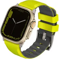 Uniq Bracelet Linus AiroSoft en silicone pour Apple Watch | 44/45/46/49 mm - Lime Green