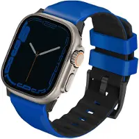 Uniq Bracelet Linus AiroSoft en silicone Apple Watch | 44/45/46/49 mm - Racing Blue