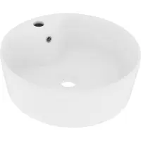 vidaXL -Waschbecken mit Landung 36x13 cm Keramikmatte Weiß