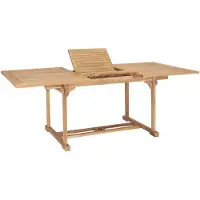 vidaXL Table de jardin à rallonges 150-200x100x75 cm en teck massif