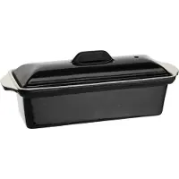 Vogue Terrine à pâté en fonte noire 1,3 litres