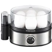 Rommelsbacher ER 400 cuiseur d'oeufs 7 oeufs 400 W Noir, Acier inoxydable et Transparent