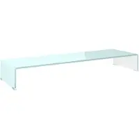 vidaXL Rehausse TV/moniteur verre vert 100x30x13 cm