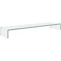 vidaXL Table TV/rehausse d'écran verre transparent 120x30x13 cm