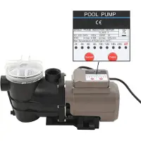 vidaXL Pompe de piscine avec minuterie noire 0,25 CV 8000 L/h