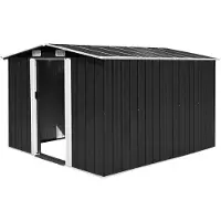 vidaXL Abri de jardin 257x298x178 cm Métal anthracite