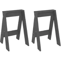 vidaXL Tabouret 2 pcs. Gris 40x40x60 cm Pin massif