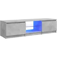 vidaXL Armoire TV avec lampes LED gris béton 140x40x36 cm