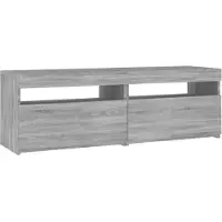 vidaXL Armoire TV avec lampes LED Gris Sonoma 120x35x40 cm