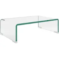 vidaXL Table TV/rehaussement d'écran verre transparent 40x25x11 cm