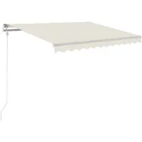 vidaXL Store automatique rétractable 300x250 cm Crème