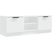 vidaXL Armoire TV blanche 102x35x36,5 cm Bois composite