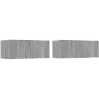 vidaXL Armoires TV 2 pcs. Gris Sonoma 80x30x30 cm Matériau dérivé du bois