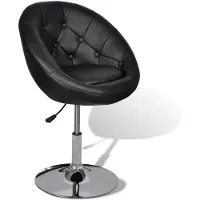 vidaXL Tabouret de bar Noir Similicuir
