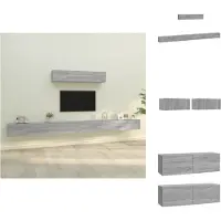 vidaXL Ensemble de 6 meubles TV Gris Sonoma Bois composite - Meubles TV