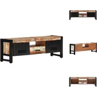 vidaXL Armoire TV 120x30x40 cm Vieux bois massif - Meuble TV