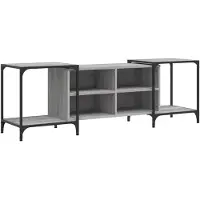 vidaXL Armoire TV Gris Sonoma 153x37x50 cm Bois composite