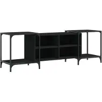 vidaXL Armoire TV noire 153x37x50 cm Bois composite