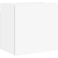 vidaXL Meuble TV mural blanc 40,5x30x40 cm Bois composite