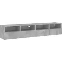 vidaXL Armoires murales TV 2 pcs. Gris béton 80x30x30 cm Bois composite