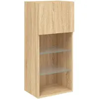 vidaXL Armoire TV avec lampes LED Chêne Sonoma 40,5x30x90 cm