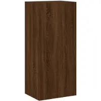 vidaXL Armoire TV murale marron aspect chêne 40,5x30x90 cm Matériau dérivé du bois