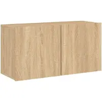 vidaXL Armoire TV murale chêne Sonoma 80x30x41 cm