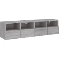 vidaXL Armoires murales TV 2 pcs. Gris Sonoma 60x30x30 cm Matériau dérivé du bois