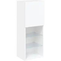 vidaXL Armoire TV avec lampes LED blanc 40,5x30x102 cm