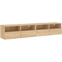 vidaXL Armoires TV murales 2 unités Chêne Sonoma 80x30x30 cm Bois composite