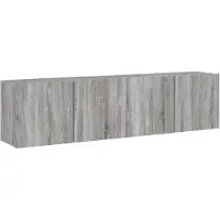 vidaXL Armoires murales TV 2 pcs. Gris Sonoma 80x30x41 cm