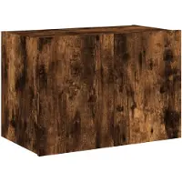 vidaXL Armoire TV murale avec lampes LED chêne fumé 60x35x41 cm