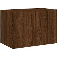 vidaXL Armoire TV murale avec lampes LED brun imitation chêne 60x35x41 cm