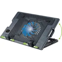 Techly 106244 Notebook cooling pad and adjustable stand, iki 17.3, Support pour notebook, Noir