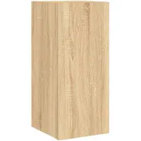 vidaXL Armoire TV murale avec lampes LED Chêne Sonoma 30,5x35x70 cm