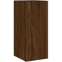 vidaXL Armoire TV murale avec lampes LED brun aspect chêne 30,5x35x70cm