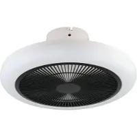 Eglo Kostena Deckenventilator mit Lampe - 45,5 cm - 3 Geschwindigkeiten - einstellbares weisses Licht, Ventilateur, Blanc, Noir