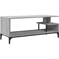 vidaXL Armoire TV Gris Sonoma 102x40x41 cm Bois composite et acier