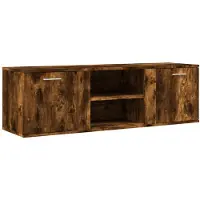 vidaXL Armoire TV chêne fumé 120x34x37 cm Bois composite