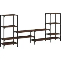 vidaXL Armoire TV marron imitation chêne 206,5x28,5x95 cm Matériau dérivé du bois