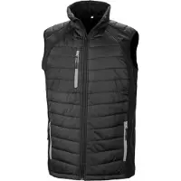 Result Gilet softshell rembourré black compass recyclé Noir/Gris - Result R238X - Taille XL