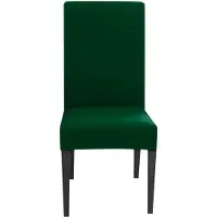 Intirilife 2x Housse Élastique Pour Chaise En Vert Avec Une Surface D'assise De 38 À 45 Cm Et Une Hauteur D'appui De 45 À 65 Cm - Idéal Pour Les Fêtes, Mariages, Hôtels Ou À La Maison