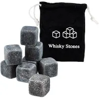 Intirilife Pierres À Whisky En Granit Glaçons Réutilisables Avec Sac De Rangement