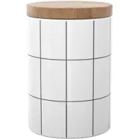 Intirilife boîte à provisions en céramique taille M avec couvercle - 10 x 13.5 cm - 700 ml de contenance - boîte à provisions étanche au lave-vaisselle pour thé, café et bien plus encore