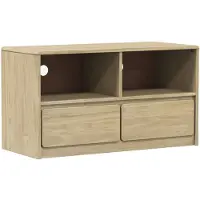 vidaXL Armoire TV SAUDA aspect chêne 99x43x55 cm Pin massif