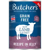 Butcher's Original Recipe in Jelly - nourriture pour chiens, morceaux d'agneau en gelée - 6 x 400g